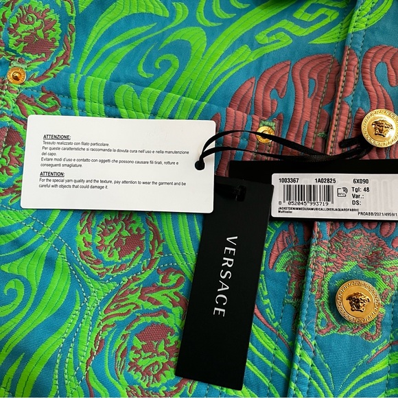 NWT | Versace Medusa Music All Over Denim Jacket - Picture 9 of 13